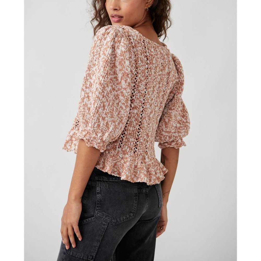 🎉LAST CHANCE🎉 FREE PEOPLE Yesterday Cardi / Toast - Picture 6 of 9